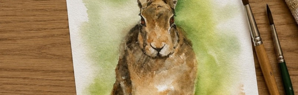 Beginners Watercolour Hare