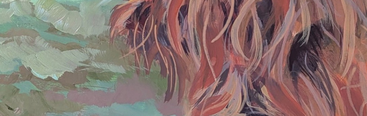 Highland Cow in Acrylics