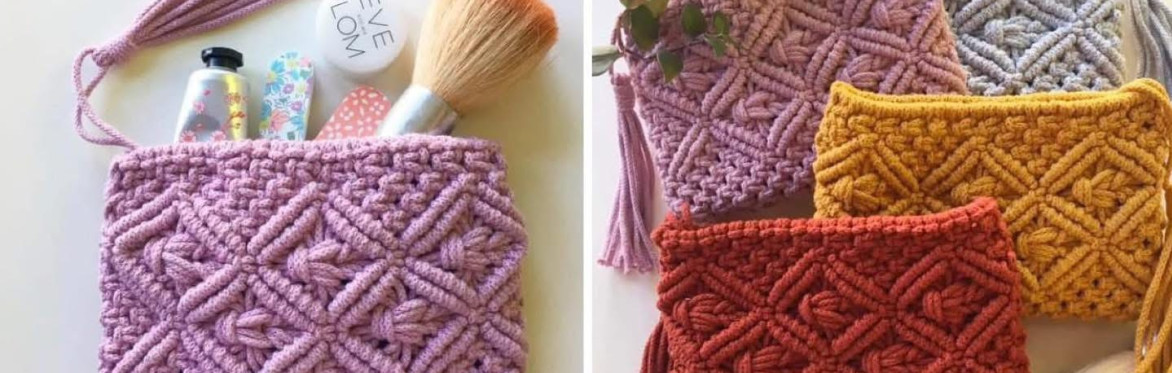 Macrame Make-Up Bag