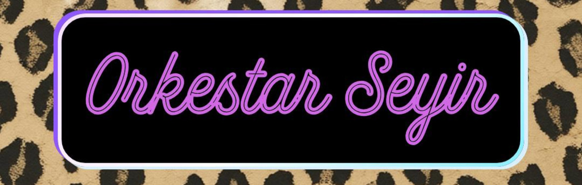 Orkestar Seyir cursive text and compass logo in neon purple, photos of collaborators, cheetah pattern border
