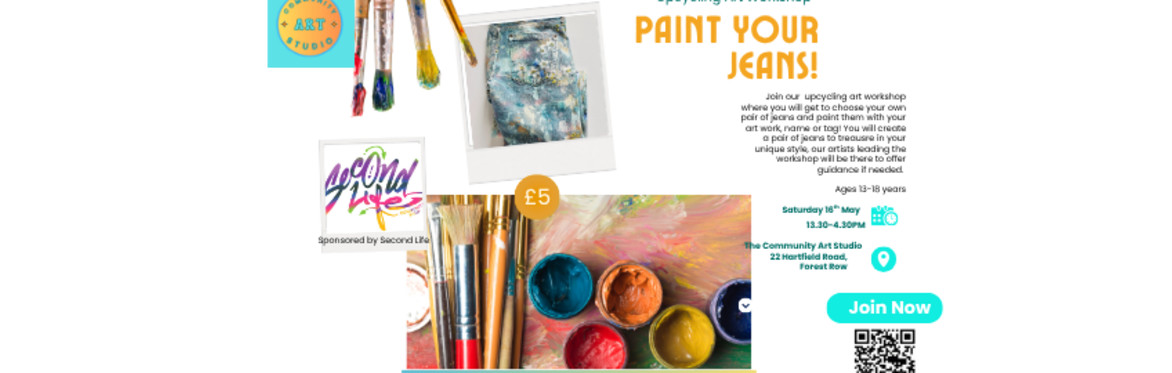 Paint your Jeans!  Upcycling art workshop