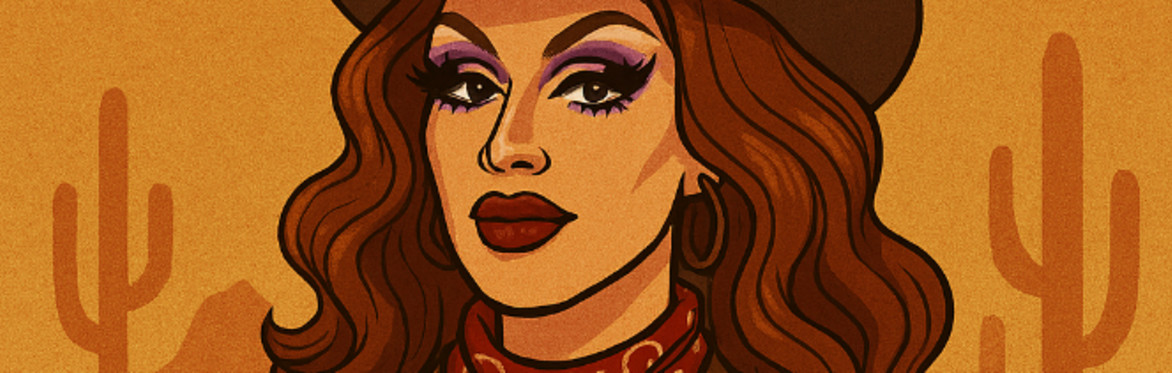 Western Drag Queen in the desert