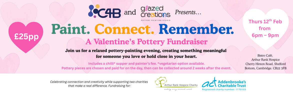 Paint. Connect. Remember - Valentine’s Pottery Fundraiser for Addenbrooke's Charitable Trust