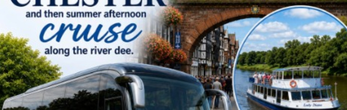 Chester city centre with a River Cruise