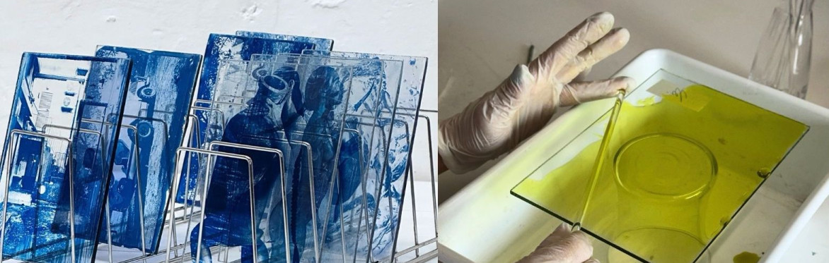 Cyanotype on Glass