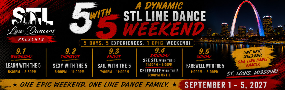 STL Line Dancers Presents: 5 with 5 Line Dance Experience