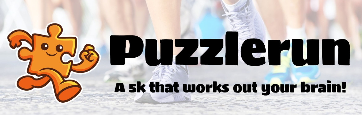 Puzzlerun logo - A5k that works out your brain!