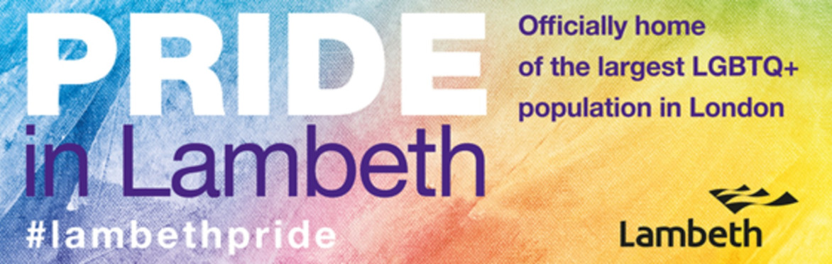 Officially home of the largest LGBTQ+ population in London. Pride in Lambeth #lambethpride Lambeth council logo