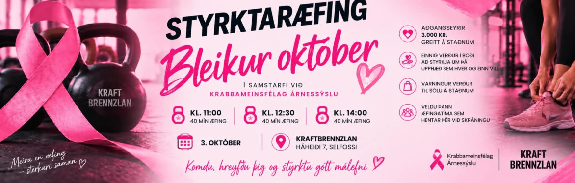Styrktaræfing - Bleikur október