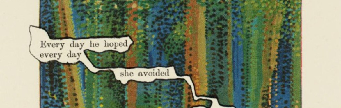 text with colourful cut outs