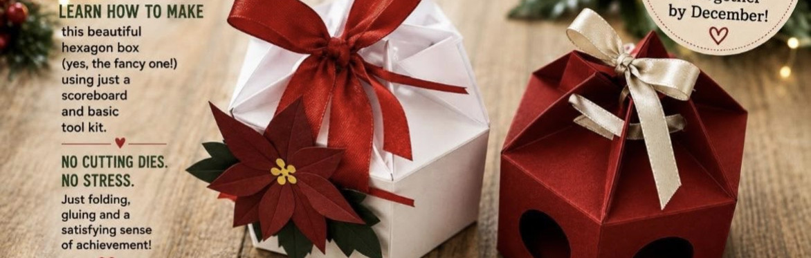 Christmas hexagon boxes with Kay Rutter