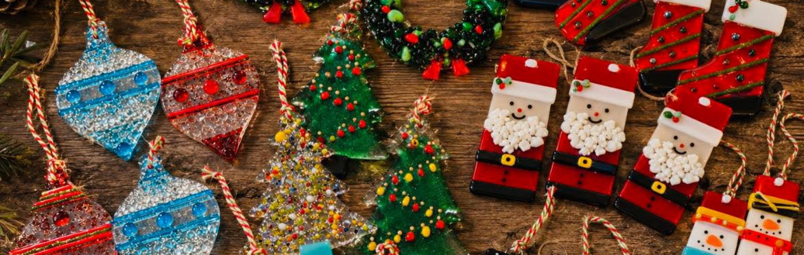 Fused Glass Christmas Decorations