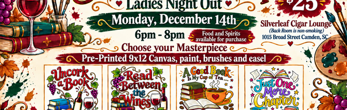 Bookish Paint and Sip - SilverLeaf Cigar Lounge