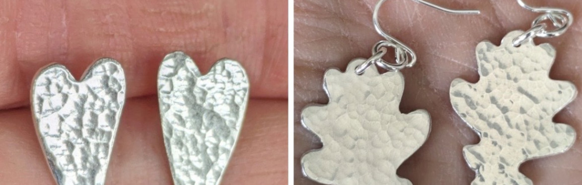 Silver Clay Hammered Earrings Workshop
