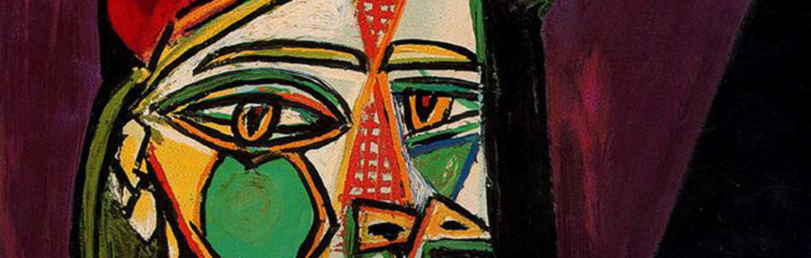 Picasso's Woman Wearing a Beret and Checkered Dress