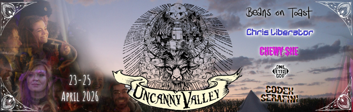 A banner displaying the uncanny events logo featuring Awassa Sound System