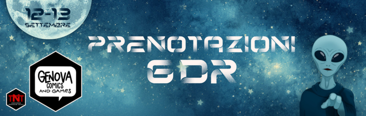Prenotazioni GDR Genova Comics and Games 2026
