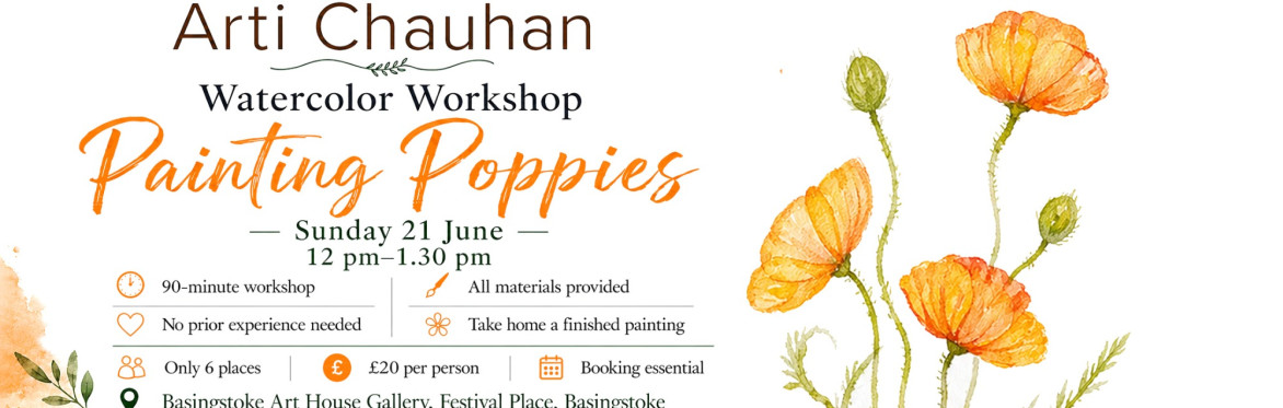 Poppies in Watercolor_ Workshop with Arti Chauhan