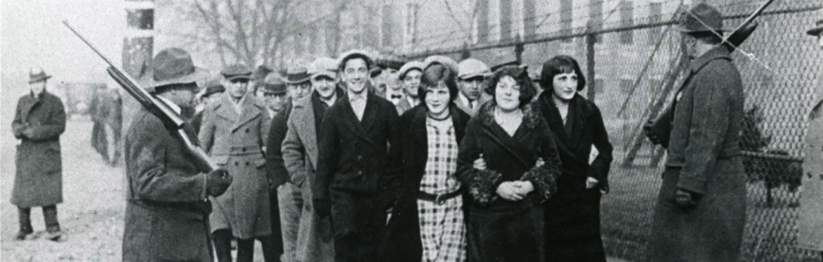 Workers marching in the Paterson Textile Strike