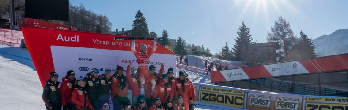 Premiazione ufficiale discesa libera maschile