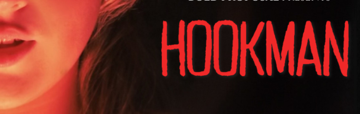 A face bathed in red light with the text "Hookman"
