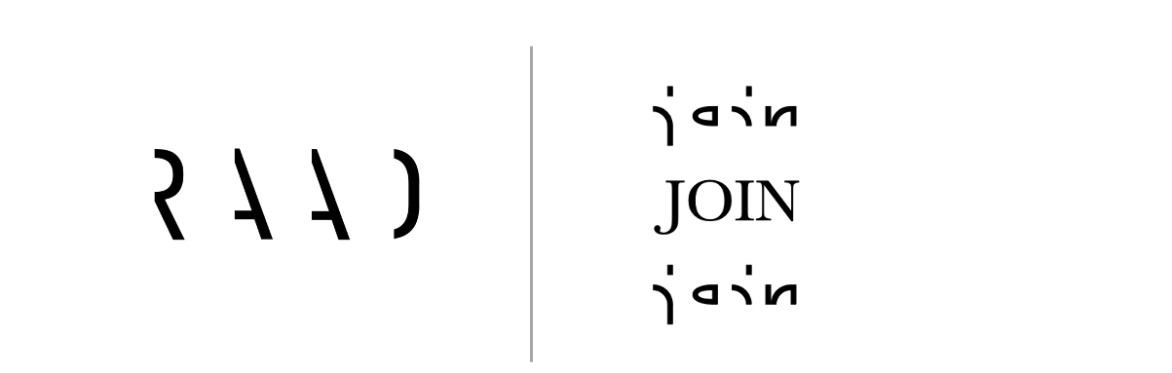 RAAD logo formed of the letters R, A, A, and D with the word join