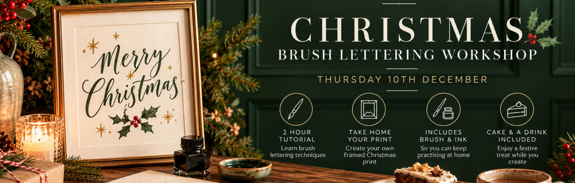 Christmas Themed Brush Lettering Workshop