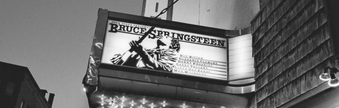 The marquee of Springsteen's Capitol theater show