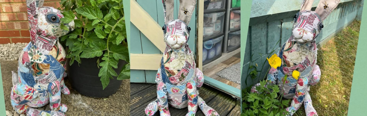 3 week Slow Stitched scrappy hare / giraffe / fox / dragon workshop