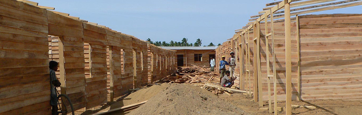 wooden temporary homes