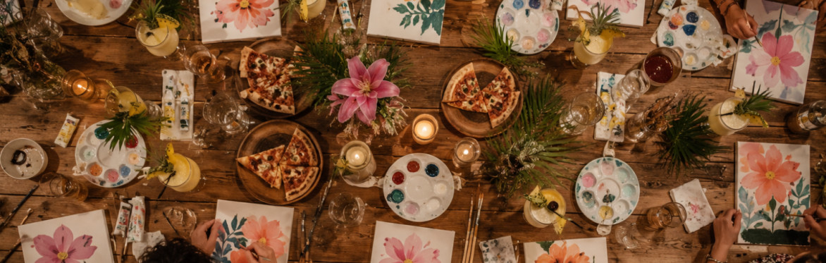 Pizza, Paint, & Piña coladas