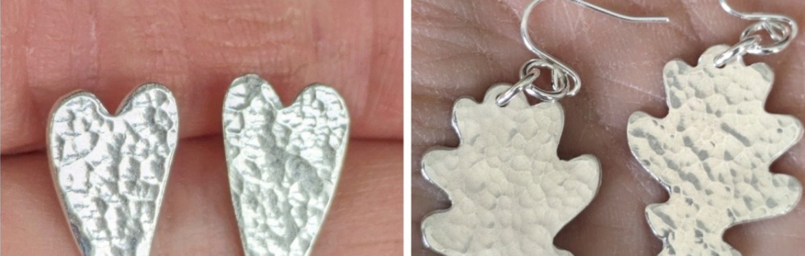 Silver Clay Hammered Earrings workshop