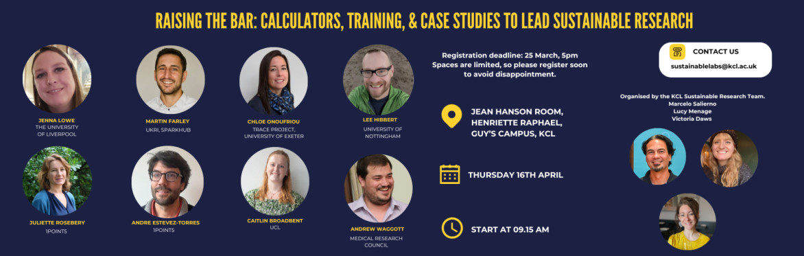 Raising the Bar: Calculators, Training, & Case studies to lead Sustainable Research