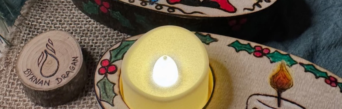Pyrography- tea light holders