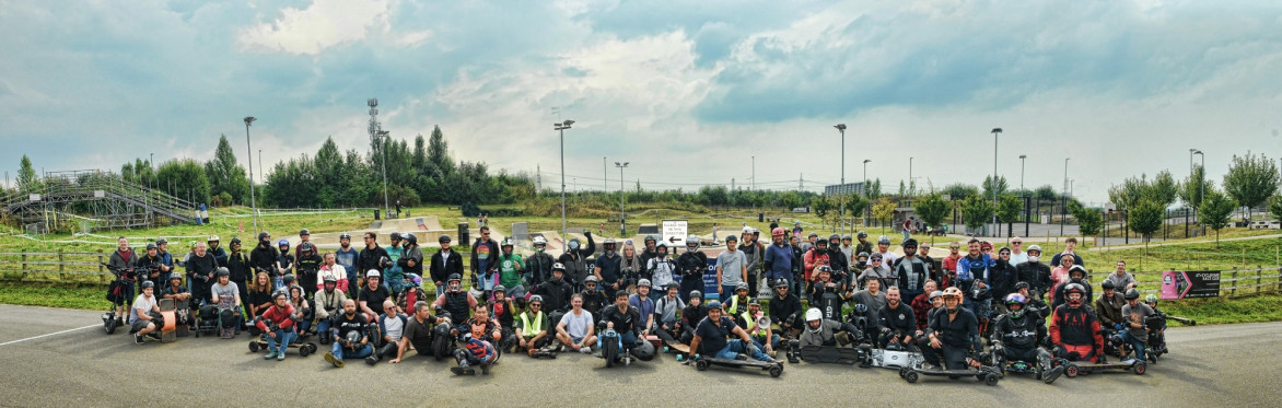 Group of Personal Electric Vehicle Riders