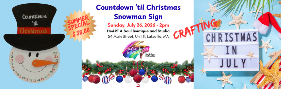 Countdown 'til Christmas Snowman Sign with Creative Touches