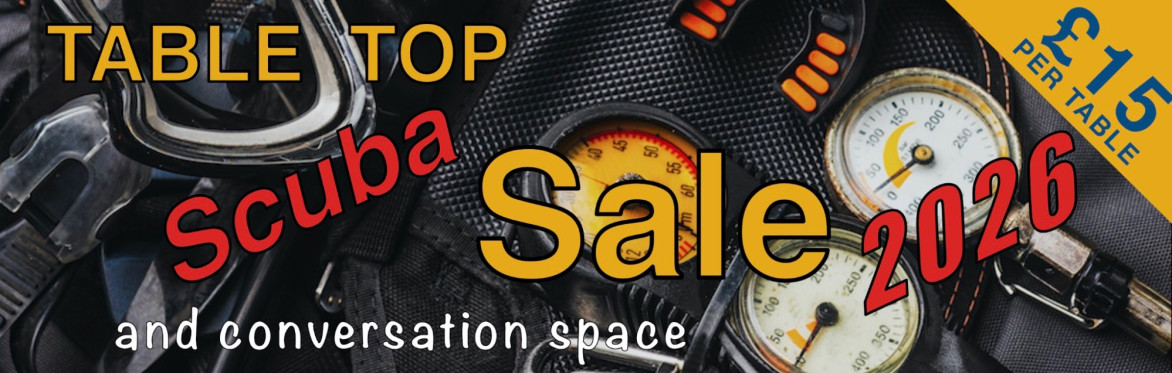 Wording Table Top Scuba Sale on scuba gear image