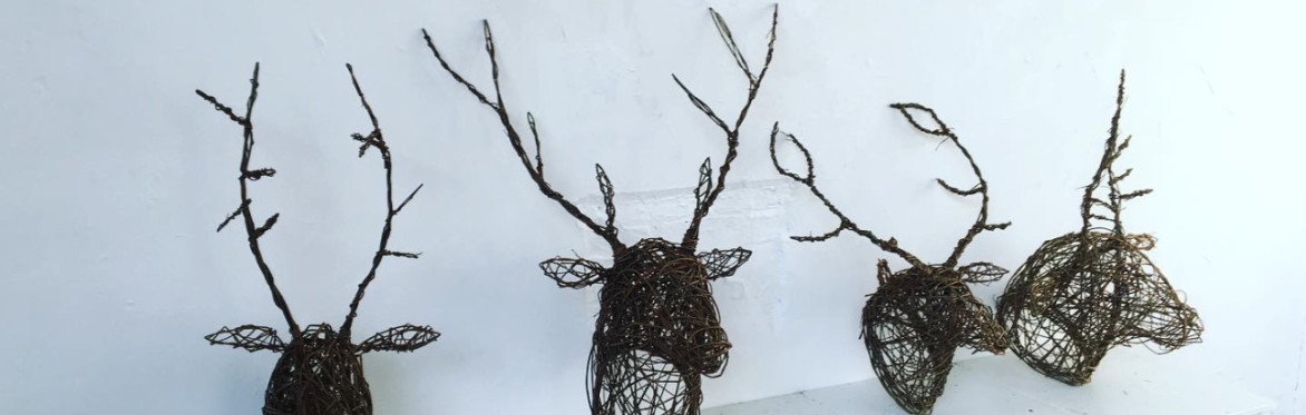 Willow Weaving - Stag's Head