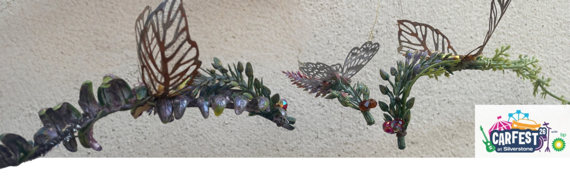 Fantasy dragons made out of artificial greenery