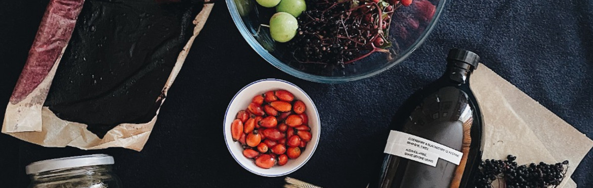 Purple and red autumn herbal concoctions