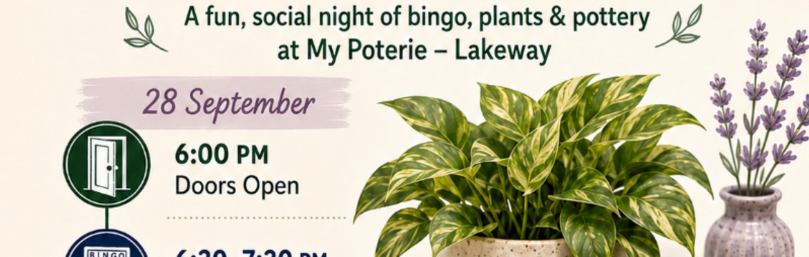 Plant Bingo + Pottery Painting @ My Poterie in Lakeway.