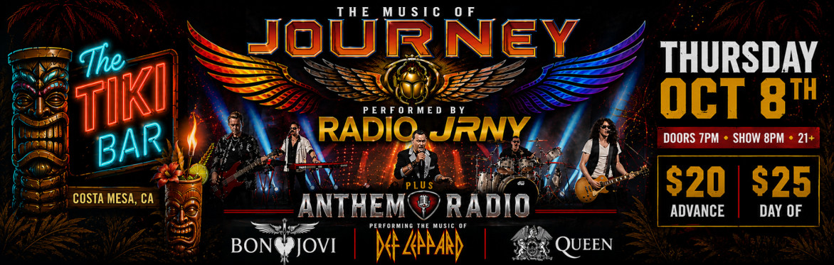 The Music of Journey [Performed by Radio Jrny] • Anthem Radio [Queen/Bon Jovi/Def Leppard] Live at Tiki Bar