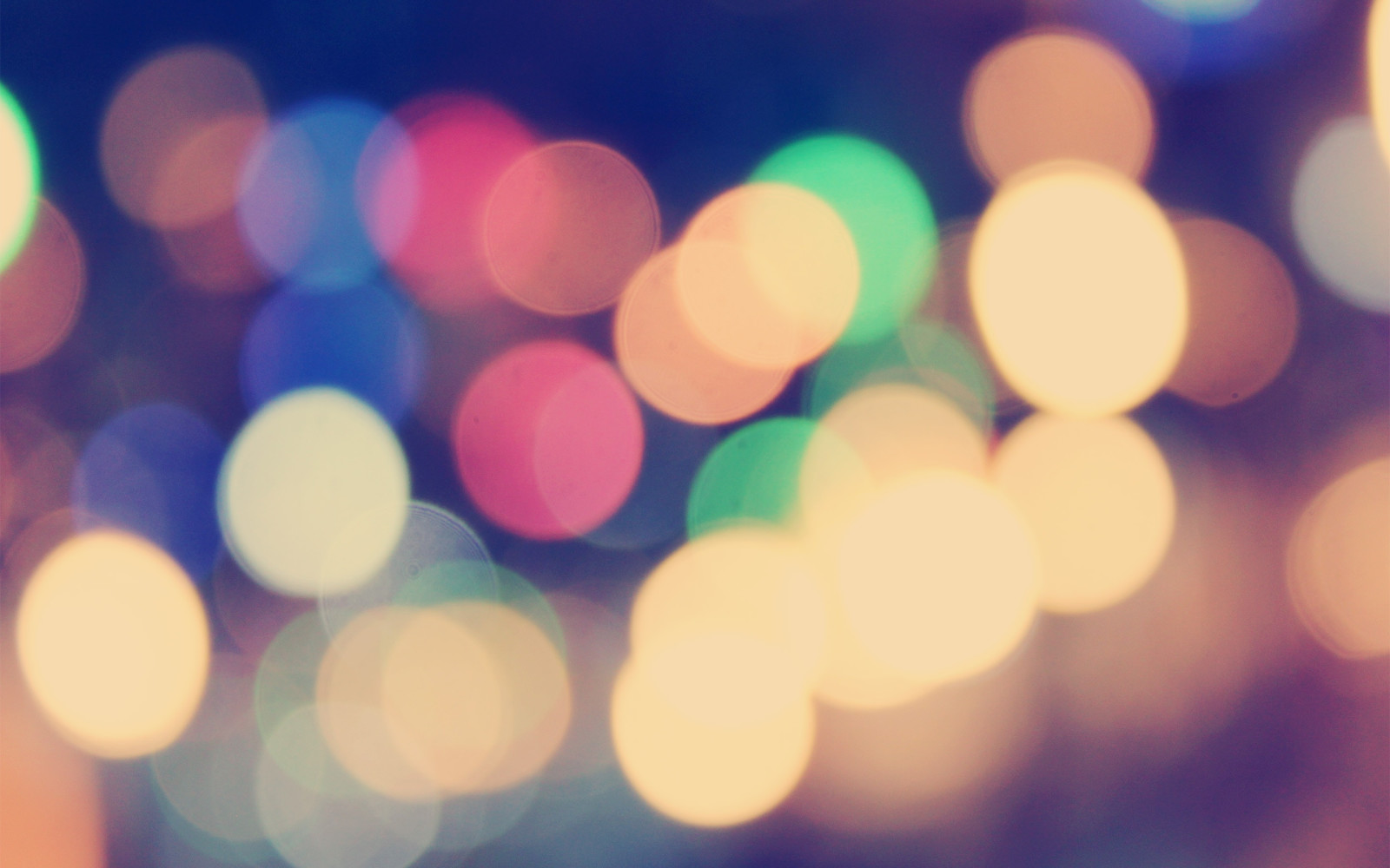 Blurred lights in different colours at night