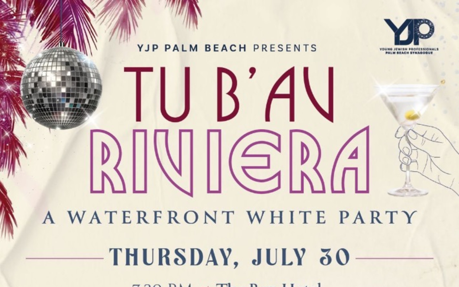 Tu B'av Riviera themed white party