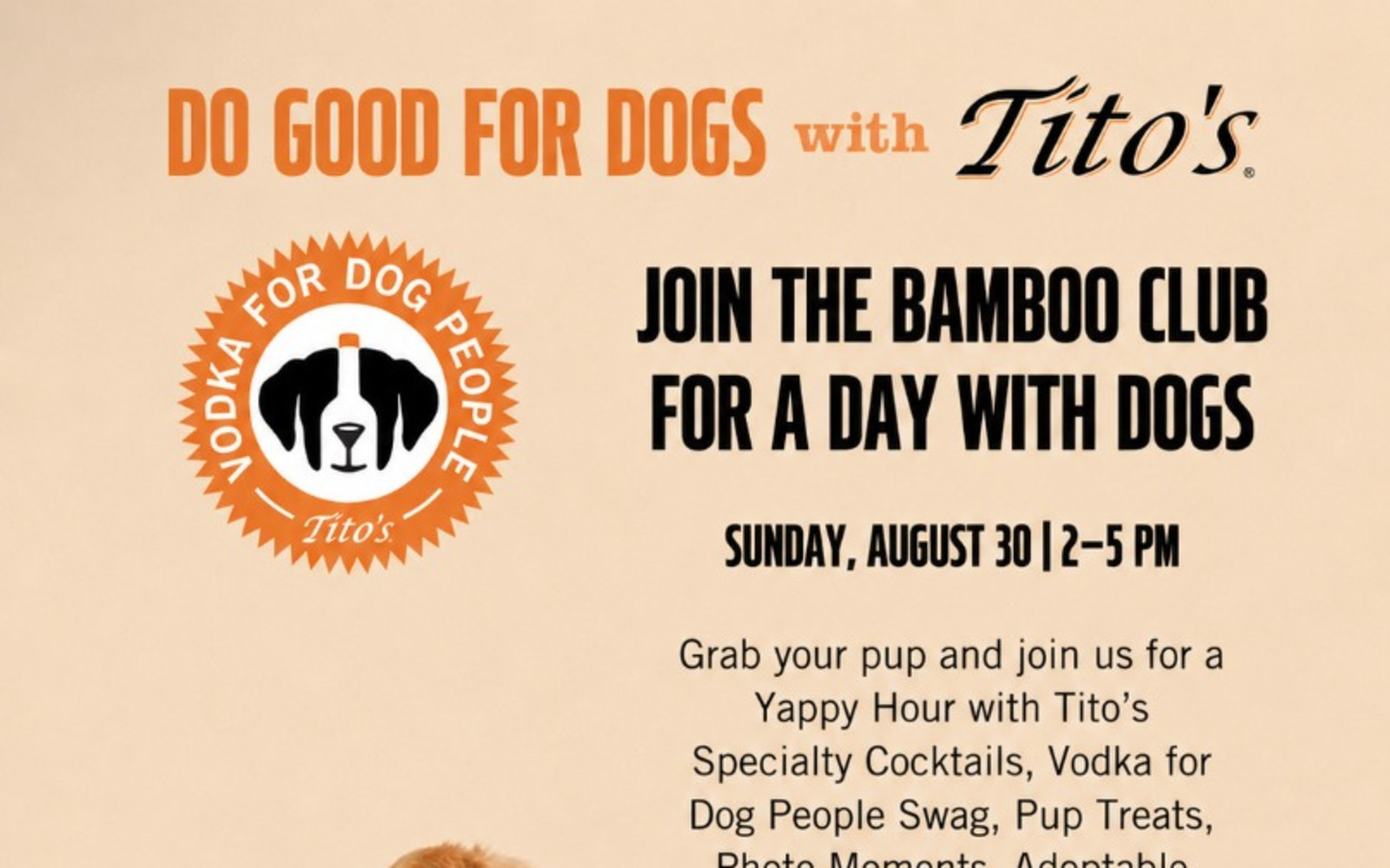 Do Good For Dogs with Tito's & Pups Without Borders