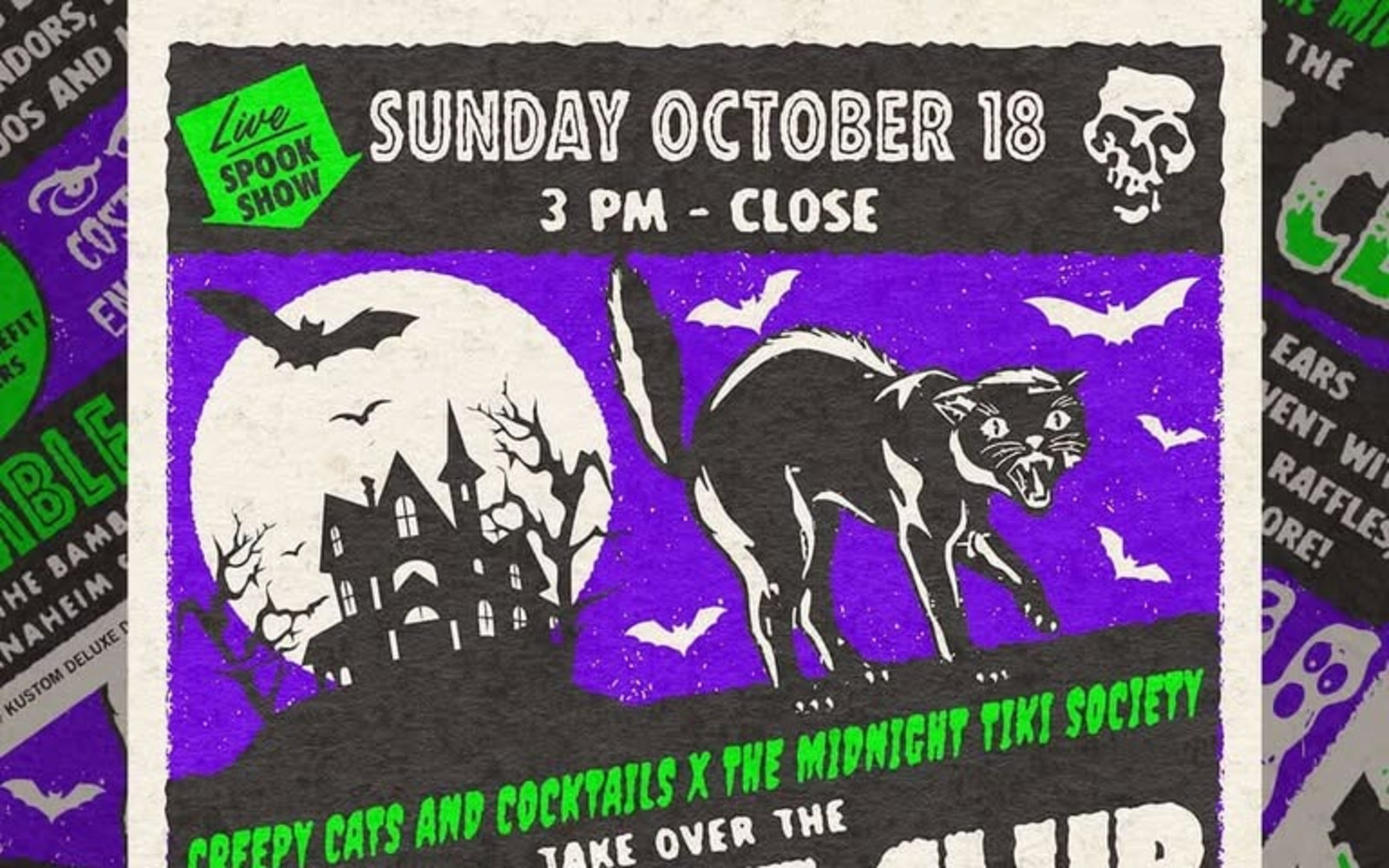 Creepy Cats & Cocktails x The Midnight Tiki Society Tremble Club Takeover for TippedEars