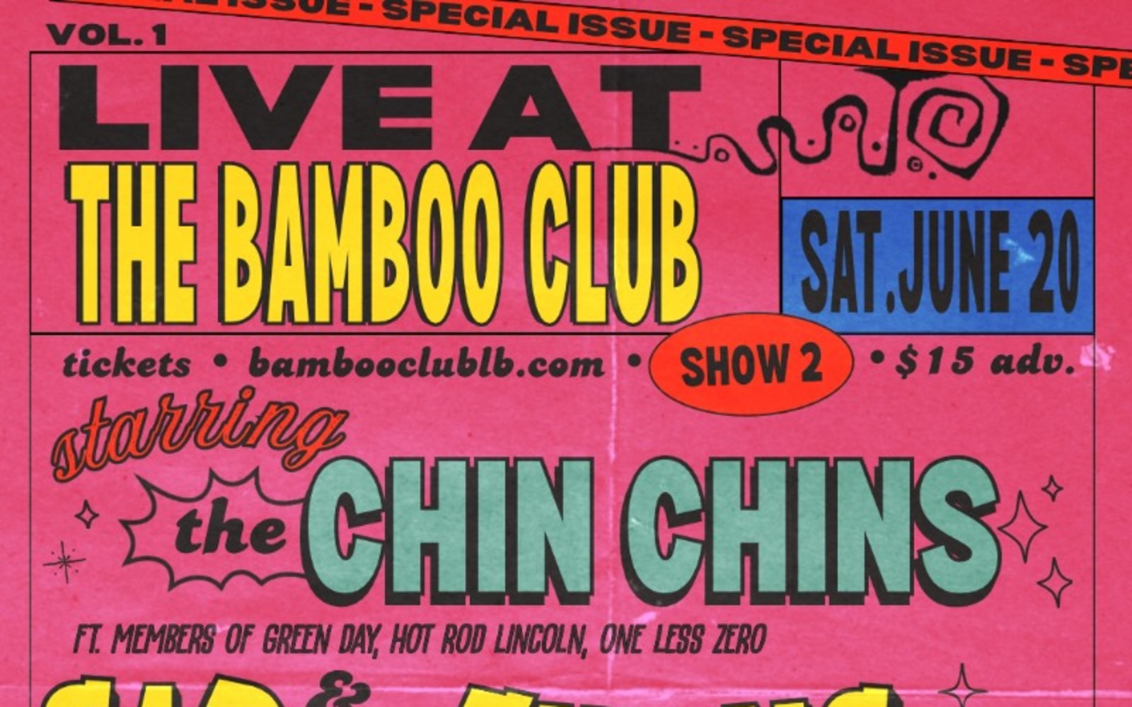 Live at the Bamboo Club presents: The Chin Chins, Sid & the Twins, The Sleeperz, & Savage Breed