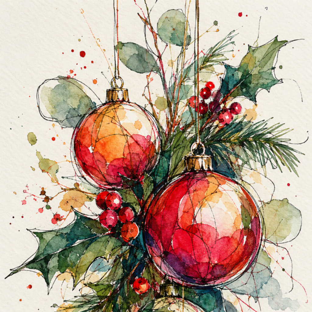 Christmas Cards in Watercolours