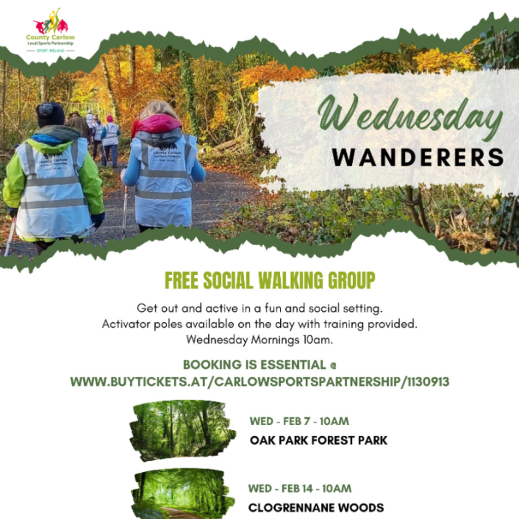 Select tickets – Wednesday Wanderers – County Carlow
