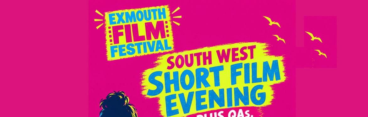 A colourful poster showing a young woman looking through a film camera